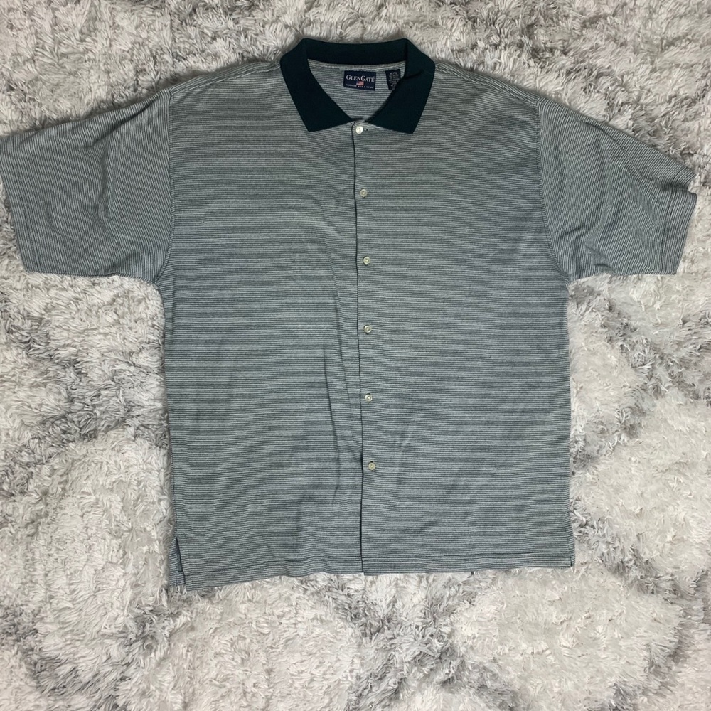 Glen Glate Polo Short Size XL Green and White